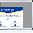 Expandable Window Screen：1 Pack Adjustable Window Screen Replacement (18" H x 25" - 49" W) - Large Replacement Window Screens with Frame Expandable, Aluminum Horizontal Sliding Window Screens
