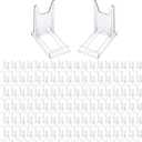 Zonon 20 Pcs Acrylic Adjustable Plate Stands For Display Plastic Stand Holders Picture Plate Holders Clear Mini Easels Stands to Display Pictures for Home Office Supplies Festival Party Decoration