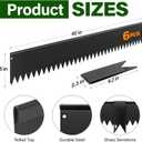 LAVEVE Landscape Edging Galvanized Steel Black, Hammer-in Metal Garden Edging Border with Clips, Suitable for Garden Fence, Paver Edging, Lawn and Yard