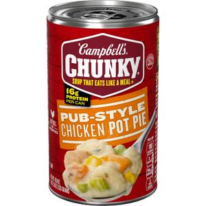 Campbell's Chunky Soup, Pub-Style Chicken Pot Pie Soup, 18.8 oz Can (EXP 06/12/27)