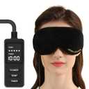 Aroma Season Heated Eye Mask, Warm Eye Compress for Dry Eyes MGD Stye Blephartitis Sinus Migraine, Graphene Heating Element with Natural Lavender Pack (Black)