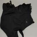 Popilush Shapewear Bodysuits for Women - Tummy Control Body Suits for Womens Deep V Corset Tops Thong Concert Outfits (Medium, Black)