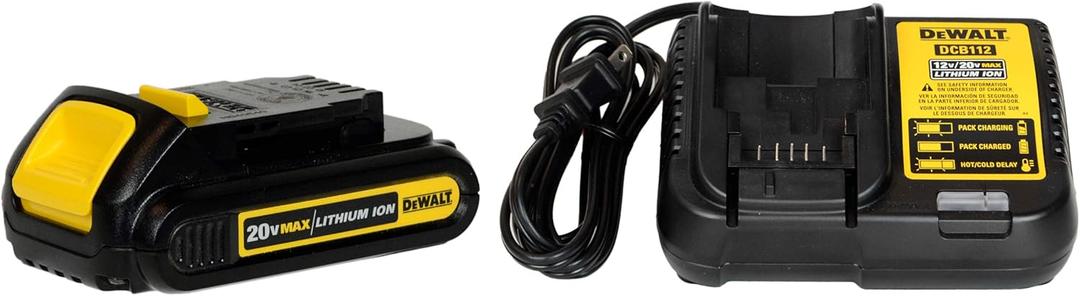 DEWALT 2 PACK 20V 6.0Ah Lithium DCB200 Replacement for DEWALT 20V MAX Battery and Charger Combo 12V/20V DCB112 Station Kit Compatible with Dewalt 20Volt Battery DCB204 DCB203 DCB206 DCB201