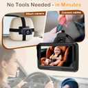 Rohent Baby Car Camera HD 1080P - Rear-Facing Infant Monitor with Night Vision Car Camera for Baby 150 Wide-Angle Lens Anti-Glare Screen Easy Install 360 Adjustable Display