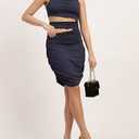 Shein Spaghetti Strap Ruched Cut-Out Bodycon Dress
, M