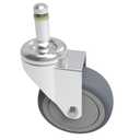 RILIDRI 4-Inch Swivel Stem Caster, 7/16-Inch Stem Diameter Rubber Wheel, Heavy Duty TPR Replacement Wheels for Rubbermaid Mop Bucket Cart Grill Casters - 8 Pack