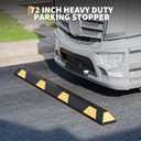 GarveeTech 72 in Rubber Parking Curb, Heavy Duty Curb Parking Stoppers with Reflective Stripes for Garage Bumpers, 55000 LBS Capacity, 2pcs
