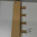 Angle Simple Towel Hook Rack Brushed Dark Gold, SUS304 Stainless Steel Bathroom Hook Rail 5 Hooks, Utility Kitchen Towel Holder, Wall Mount