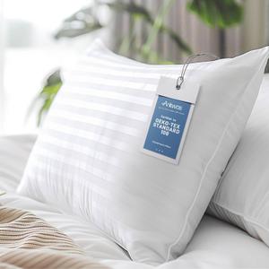 Hypoallergenic Side Sleeper King Pillow- Soft and Hotel Quality Pillows with Cotton Cover Down Alternative Filling, Oeko-TEX Certified