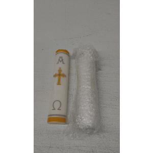 Nuanchu 1 Set Catholic Prayer Easter Candle Unfinished DIY 2025 Lamb of God Paschal Candle Cirios Religiosos Catolicos Religious Cross Baptism Church Lent Sheep Alpha Cirio Pascual para Bautizo