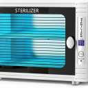 Professional U&V Nail Tool Cabinet, 12L U&V Sanitizer Box U&V Light Nail Tool Cleaning Machine with Time Setting, U&V Light Equipment for Esthetician,Manicurist,Spa,Tattoo,Barber&Salon