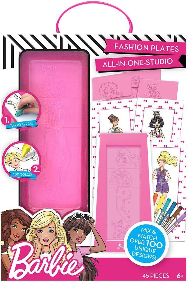 Barbie Fashion Plates All in One Studio Sketch Design Activity Set  Fashion Design Kit for Kids Ages 6 and Up