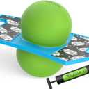 Flybar Pogo Trick Ball for Kids  Balance Bounce Board with Anti-Slip Deck  Pump Included - Indoor & Outdoor Toys for Boys and Girls Fun Way to Reduce Screen Time Supports up to 160 lbs  Ages 6+ (Robot)