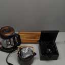Viant Luxury Tea Set. Electric Kettle with Tea Infuser for Loose Leaf Tea And Ceramic Serving Set. Tea Pot And Cups Set With Wooden Tray. Excellent Gift Idea For Tea Lovers.