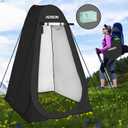 AOSION Privacy Shower Tent, Pop Up Changing Tent, Camp Bathroom Changing Dressing Room, Sun Sunshade Canopy Outdoor Rain Shelter for Camping Hiking Beach Picnic Fishing. (Black)