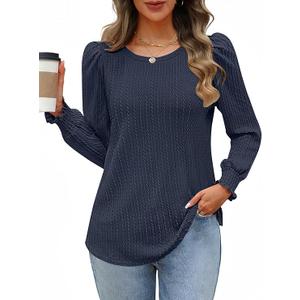 MEROKEETY Womens Spring Tops Long Sleeve Shirts 2025 Trendy Dressy Clothes Casual Blouse, Size XL MEROKEETY Womens Spring Tops Long Sleeve Shirts 2025 Trendy Dressy Clothes Casual Blouse, Size XL