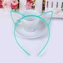 lasenersm 12 Pieces Plastic Cat Ears Headband Multicolor Cat Ear Headbands Headwears for Women Makeup Daily Decorations (At Least 10 Colors)