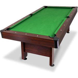 GoSports 7 and 8 ft Pool Tables with Wood Finish - Gray, Black, or Green Felt - Billiards Game Room Table for Adults & Family - Accessories Not Included