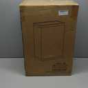 25L/6 Gallon Stainless Steel Square Trash Can, Large Kitchen Garbage Can, Office Commercial Trash Bin Silver Garbage Can, Large Open Top Waste Basket (25L Silver) (11.8in Long 8.6in wide 19.6in tall)