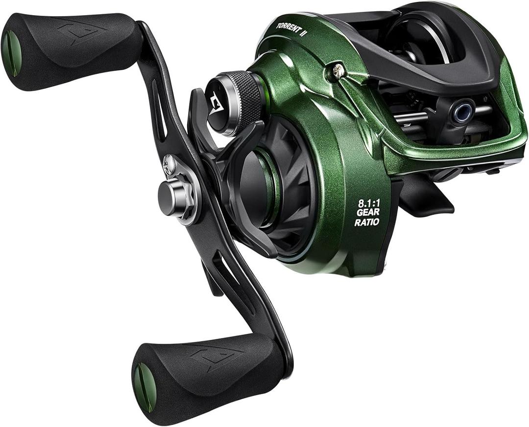 Piscifun Torrent II Baitcasting Fishing Reel, 20LB Carbon Fiber Drag Baitcasters, 6.6:1/8.1:1 Gear Ratio & Magnet Braking System Low Profile Casting Reel, Left/Right Handed