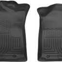 Husky Liners Weatherbeater Floor Mats | Fits 2005-2015 Toyota Tacoma, Double & Access CAB ONLY; 2005-2014 Tacoma Standard CAB | Front Row, 2-pc Black - 13941