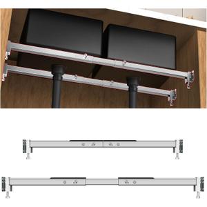 Qualward Undermount Sink Brackets,Adjustable Undermount Sink Support, Stainless Steel Installation Kit for Undermount Kitchen Sink Adjustable Support Pole (29-39.5 inches)