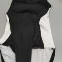 Blooming Jelly Womens One Piece Tummy Control Swimsuits Full Coverage Ribbed Bathing Suits Cute Supportive Sporty Swimwear (2XL, Black)