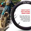 AR-PRO 2.25/2.50-16 Dirt Bike Inner Tubes with TR4 Straight Valve, 70/90-16 Heavy Duty Off-Road Motorcycle Inner Tubes, Compatible with Honda CRF 80F/XR 80/XR 80R and More (1-Pack)