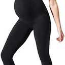 BLANQI Maternity Leggings, Over The Belly Pregnancy Tights, Moderate Support
