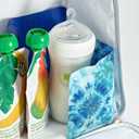 Cool Coolers by Fit & Fresh 2 Pack Soft Ice, Flexible Stretch Nylon Reusable Ice Packs for Lunch Boxes & Coolers, Blue Tye Dye (Standard)