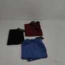 Ficerd 3 Pack Men's V Neck T Shirts Short Sleeve Plus Size Tee Loose Casual Top Cotton Basic Oversized Shirts with Pocket (X-Large, Black, Denim Blue, Burgundy)