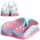 Seat Cushions for Office Chairs Wheelchair Cushion for Long Sitting Back PainMemory Foam Seat Car Computer Desk Chair CushionCoccyx Cushion for Tailbone Pain Relief Cushion Office Chair Butt Pillow (Pink)