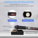 Soldering Iron Kit, 60W 110V Soldering Irons, Adjustable Temperature Soldering Welding Tool Kit with Extra 5pcs Tips, Stand, Sponge, Solder Wire