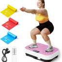 Vibration Plate Exercise Machine for Lymphatic Drainage,Softgym Power Vibrate Stand Shake Board 450 Lbs Capacity Whole Body Workout Waver with Fitness Resistance Bands Weight Loss Gifts for Women Men