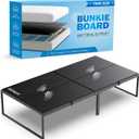 Bunkie Board Twin Size (38x75''), Heavy Duty 10mm Bed Boards for Slatted Frame, Sleeper Sofa Support Board to Stop Sagging Mattress, Breathable, Noise Minimizing, Moisture Resistant, Black