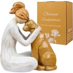 Dogs Friendship Memorials Gifts for Dog Lovers, Pet Loss Gifts - Hand-Painted Dog Figurine Decor for Pet Owners
