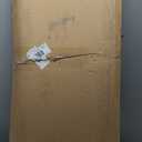 WESTREE Vanity Desk with 2 Drawers and Storage Shelf, Modern Makeup Table with Glossy Desktop, Gold Metal Frame Writing Desk for Bedroom or Home Office, No Mirror (40 Inch, White)