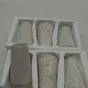 YANLING 6 Pack White Ceramic Vases for Home Decor, 6 Inch Modern Centerpieces for Pampas Grass, Table, Boho Flowers Decor