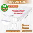 Hoolerry 5 Pcs Wire Shelf Covers Foamed PVC Wire Rack Covers for Removable Closet (Not Wood) Pantry Shelves for Cabinet Bathroom Kitchen Shelving Decoration(White,36x16inch)