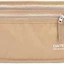 DAITET Money Belt - Passport Holder Secure Hidden Travel Wallet with RFID Blocking, Undercover Fanny Pack (Beige)