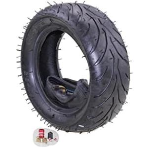 Trkimal 110/50-6.5 Rear Tire Inner Tube with TR87 Angled Valve Stem for 38cc 47cc 49cc Mini Pocket Bike Fits for MTA1 MTA2 GP-RSR Cag Lucky 7 Bicycle Motor Mini E-Scooters Dirt Bike (Rear 110/50-6.5)