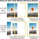 JCJMY 19x25 Picture Frame with 16x22 Mat, Display Photo 16x22 with Mat or 19 x 25 Without Mat, Wall Hanging Large 19 by 25 Poster Frame with Plexiglass, Gold