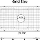 Sink Bottom Grid 29-1/2" X 15-9/16", Centered Drain with Corner Radius 3/8", Sink Protector for Single Bowl Kitchen Sinks