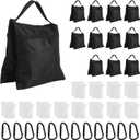 12 Pack Sandbags Weight Bags for Photography Equipments, Photography Sand Weight Bags, Heavy Duty Sandbags for Backdrop Stand, Outdoor Canopy, Photo Tripod,Pop up Tent, Umbrella Base (Black)
