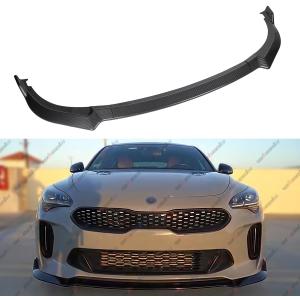 3Pcs Front Lip Compatible with 2018-2024 Kia Stinger, Bumper Spoiler Air Dam Lower Chin Splitter Protection Body Kit Fits for 2018 2019 2020 2021 2022 2023 2024 (Carbon Fiber Pattern)