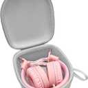 Kids Headphones Case Compatible with Elecder i37 / Noot K11 / iClever BTH12 / HS19 / BTH26 / JoySpark-T5 / Candy Bila BH03 / EarFun/IMYB/MIDOLA MD-B01 Foldable Kid Headphone, Pink (Case Only)