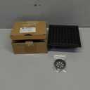 6 Inch Square Shower Floor Drain Black Matte, Grille with Removable Cover, SUS304 Stainless Steel (Matte Black)