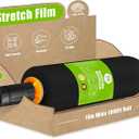 Cosy Family Plastic Wrap Stretch Film Roll - 1000ft 60 Gauge Industrial Strength 15 inch Wide Plastic Wrap Roll with Handles for Pallet Wrapping Shipping Moving - Black, Pack of 1