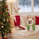 FUAMEY Dog Sweatshirt Fleece Lined for Extra Small Dogs,Dog Pullover Sweater Soft Dogs Warm Sweaters Puppy Stretchy Clothes Winter American Style Raglan Sleeve Crewneck Pullover Green XS