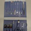Manicure Set Professional Nail Clippers Pedicure Kit, 16 pcs Stainless Steel Nail Care Tools Grooming Kit with Luxurious Travel Leather Case for Thick Nails Men Women Gift (Blue)